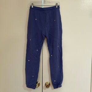 NWT Rails periwinkle heart embroidered sweat pants